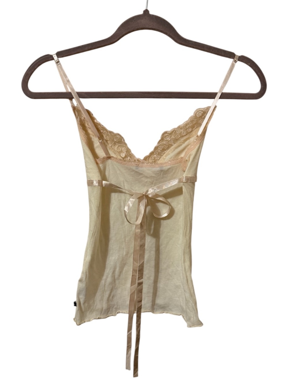 Vintage Hollister Delicate Lace Trim Satin Ribbon Cami Cream Y2K Nwot⭐️⭐️⭐️⭐️⭐️ - Picture 6 of 9